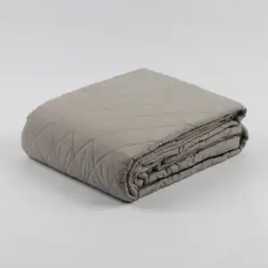 Ascent™ - Fitted Quilted Bedspread - 100% Polyester - 73" x 102 "x 9", grey