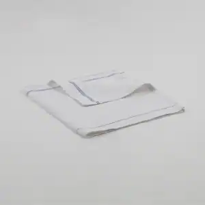 Herringbone Kitchen Towel - 100% Cotton - 15" x 26", white-blue