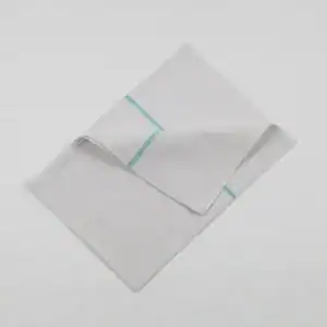 Flour Sack Towel - 80% Cotton / 20% Polyester - 26" x 36", white-green